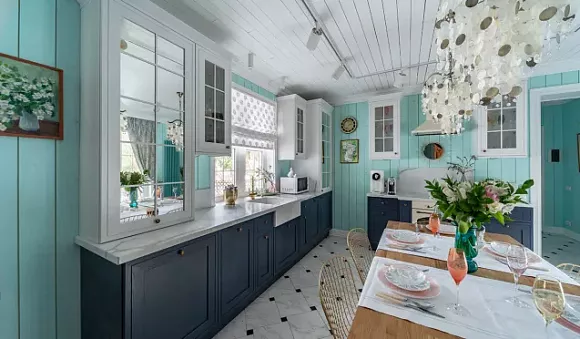 Синяя кухня в Твери