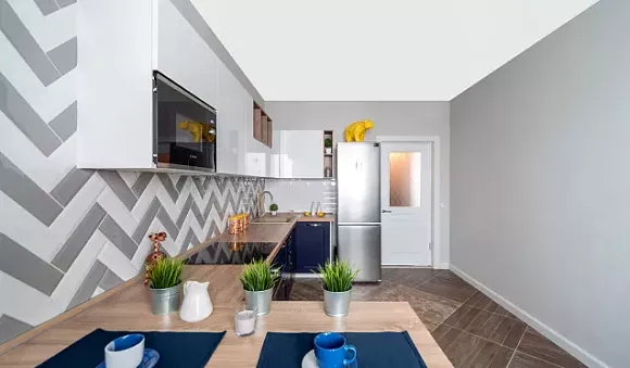 Синяя кухня в Твери