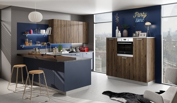 Синяя кухня в Твери