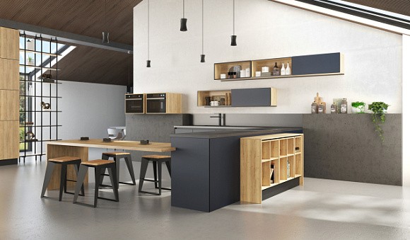 Синяя кухня в Твери