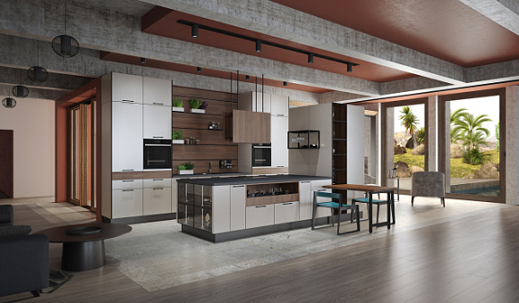 Светлая кухня в Сочи