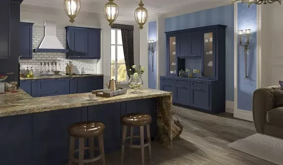 Синяя кухня в Твери