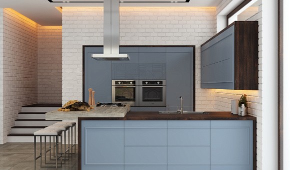 Синяя кухня в Твери