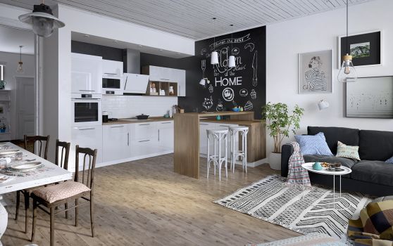 Кухня в скандинавском стиле IKEA